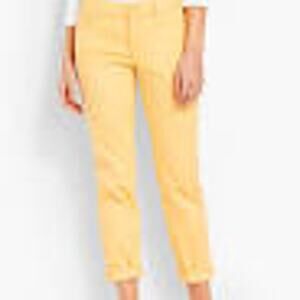 Talbots "Flawless Girlfriend" Straight Leg Ankle Jeans Yellow Size 12P